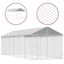 vidaXL Perrera de exterior con techo acero galvanizado plata 3x9x2,5 m, , large indicador imagen numero 17
